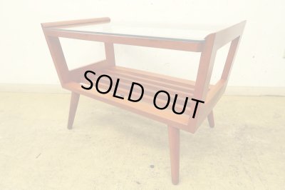 画像5: ヴィンテージ ガラストップサイドテーブル