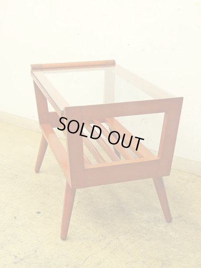 画像2: ヴィンテージ ガラストップサイドテーブル