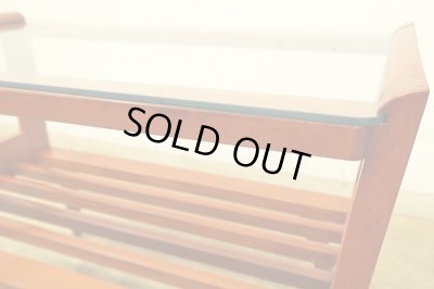 画像19: ヴィンテージ ガラストップサイドテーブル