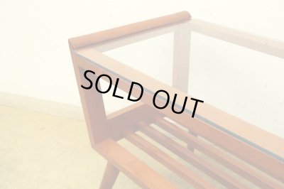 画像8: ヴィンテージ ガラストップサイドテーブル