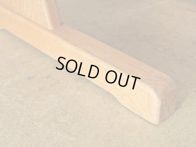 画像17: ヴィンテージ ナラ無垢材のカンチレバーチェア