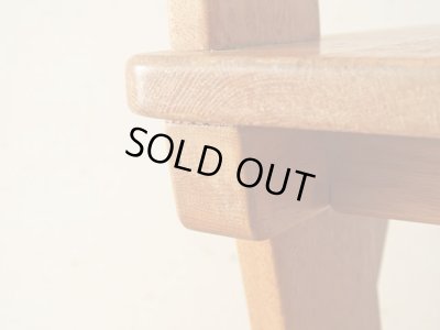 画像13: ヴィンテージ ナラ無垢材のカンチレバーチェア