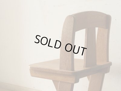 画像19: ヴィンテージ ナラ無垢材のカンチレバーチェア