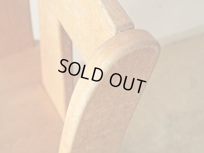 画像16: ヴィンテージ ナラ無垢材のカンチレバーチェア