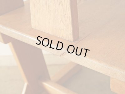 画像12: ヴィンテージ ナラ無垢材のカンチレバーチェア