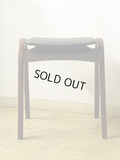 画像3: 秋田木工 スタッキングスツール 剣持勇 黒 ブラック