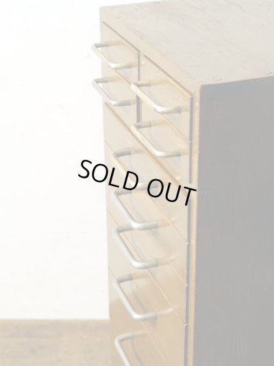 画像6: 古い モダンな取っ手の小引き出し A4用紙収納