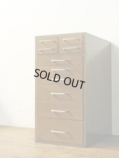 画像2: 古い モダンな取っ手の小引き出し A4用紙収納