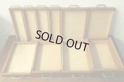 画像17: 古い モダンな取っ手の小引き出し A4用紙収納