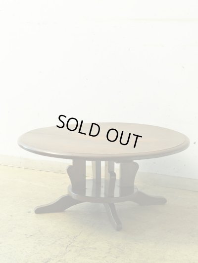 画像2: ヴィンテージ 大正ロマンな座卓 円卓 ラウンドテーブル