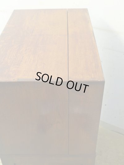 画像5: アンティーク 引き出し10杯 楢材の収納棚