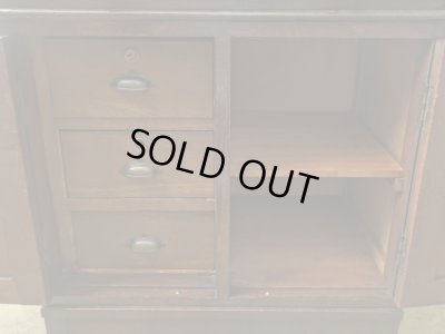 画像11: アンティーク 引き出し10杯 楢材の収納棚