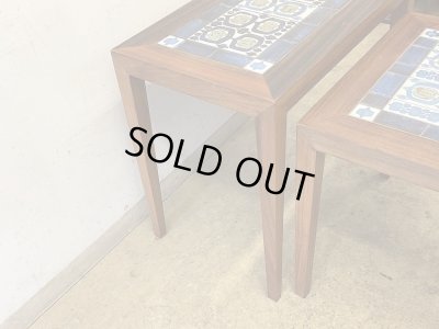 画像10: Haslev & Royal Copenhagen "Tenera" ローズウッド材タイルトップ ネストテーブル 