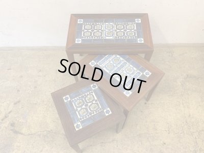 画像5: Haslev & Royal Copenhagen "Tenera" ローズウッド材タイルトップ ネストテーブル 