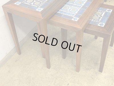 画像13: Haslev & Royal Copenhagen "Tenera" ローズウッド材タイルトップ ネストテーブル 