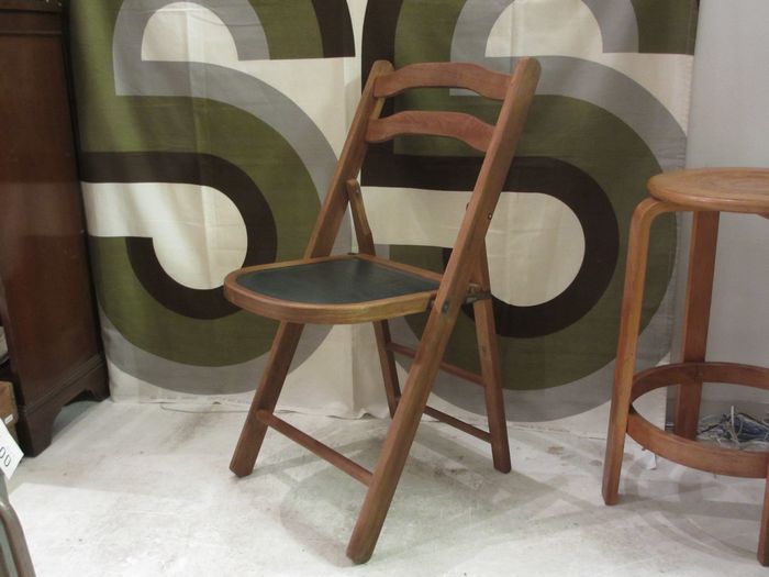 レトロ 木製フォールディングチェア 折畳み椅子 ビンテージ(1)