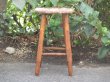 画像2: レトロ 木味良い 木製スツール 丸椅子 アンティークチェア