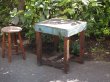 画像1: レトロ 青い古木の作業台(2) 机 テーブル インダストリアル ガーデニング