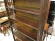 画像1: 昭和レトロ 古い木製本棚 無垢材 アンティーク