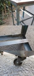 画像5: リメイク キッチンワゴン  サイドテーブル 鉄脚