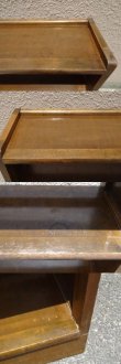 画像5: 昭和レトロ 古い木製本棚 ブックシェルフ
