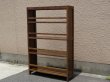 画像4: 昭和レトロ 古い木製本棚 ブックシェルフ