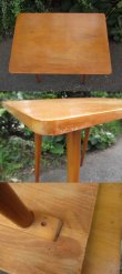 画像4: 木味良い 木製サイドテーブル コーヒーテーブル ビンテージ