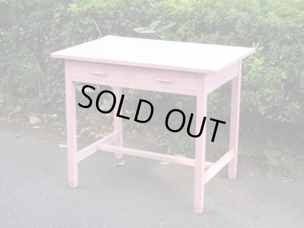 画像1: レトロポップな平机 デスク