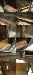 画像5: 昭和レトロ 横長ガラス戸棚 食器棚