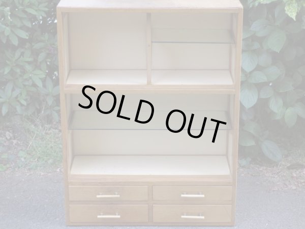 画像8: 昭和レトロ ガラス戸棚 飾り棚