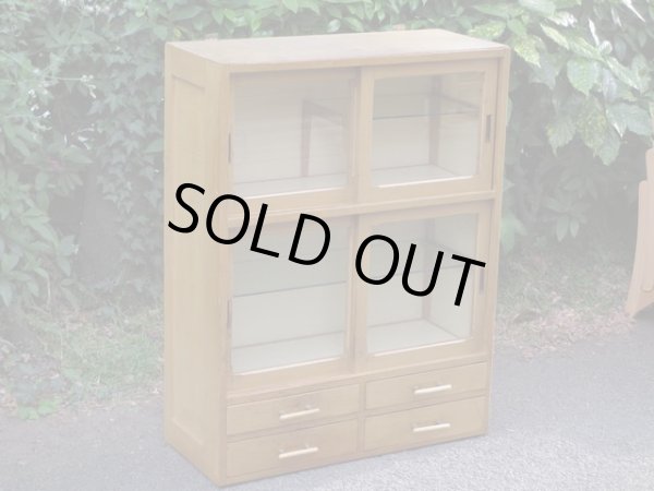 画像3: 昭和レトロ ガラス戸棚 飾り棚