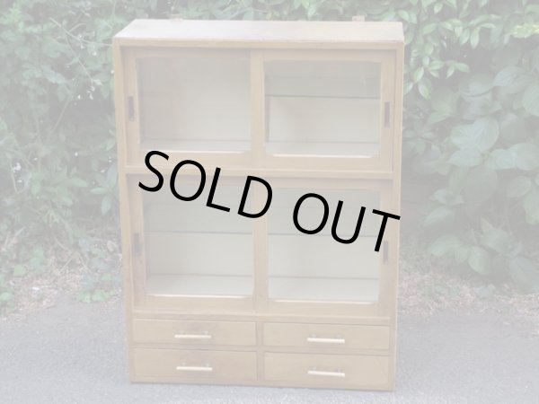 画像2: 昭和レトロ ガラス戸棚 飾り棚