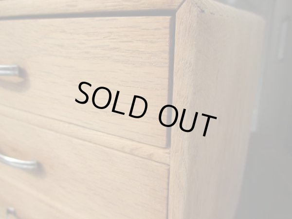 画像4: 古い楢材の4杯小引出し