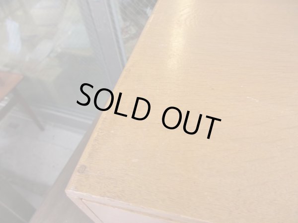 画像9: 古い三越 楢材のネームプレート付5杯小引出し A4収納