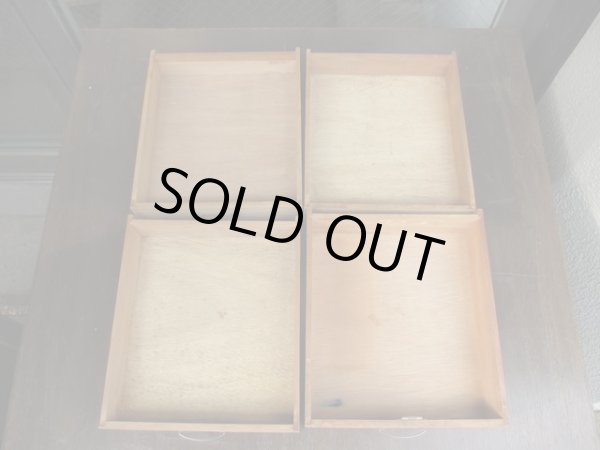 画像10: 古い楢材の4杯小引出し