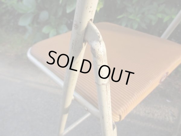 画像12: オールドマルニ フォールディングチェア パイプ椅子 折りたたみ(3)