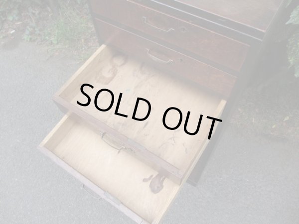 画像12: 古い10杯引き出し 桜材 前桑 ドロワー