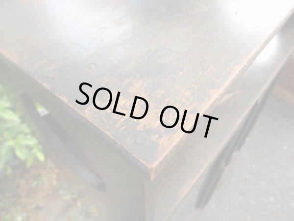 画像6: 昭和レトロ 桜材ガラス棚 本箱