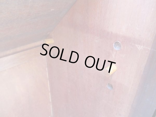 画像11: 昭和レトロ 桜材ガラス棚 本箱