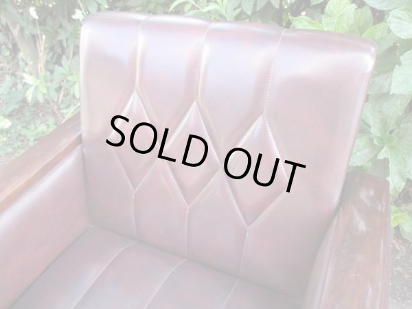 画像12: レトロな一人掛けソファ 茶 (2)