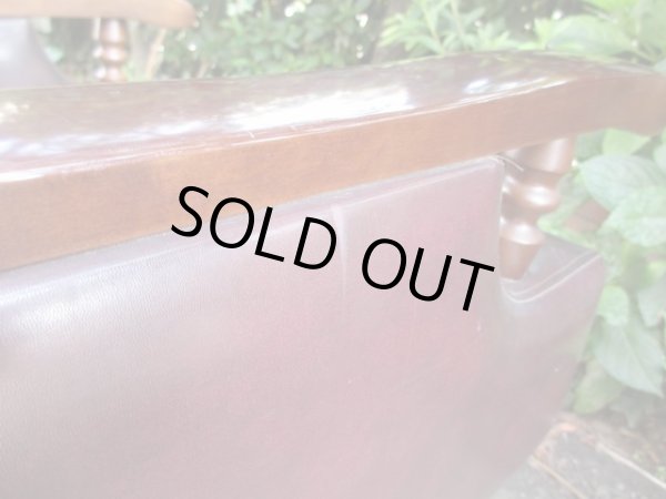 画像8: レトロな一人掛けソファ 茶 (1)