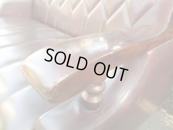 画像7: レトロな2.5人掛けソファ 茶