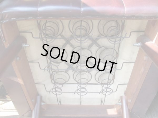 画像13: レトロな一人掛けソファ 茶 (2)