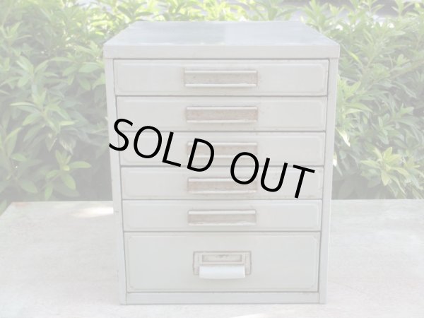 画像2: 古いメタル製小引出し ドロワー インダストリアル