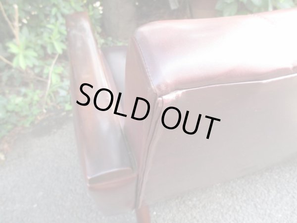 画像14: レトロな2.5人掛けソファ 茶