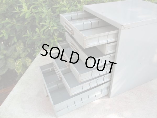 画像8: 古いメタル製小引出し ドロワー インダストリアル