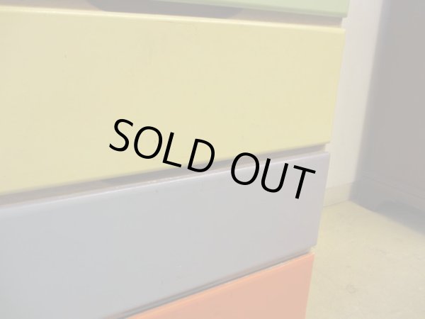 画像8: レトロポップな4段チェスト 引出し