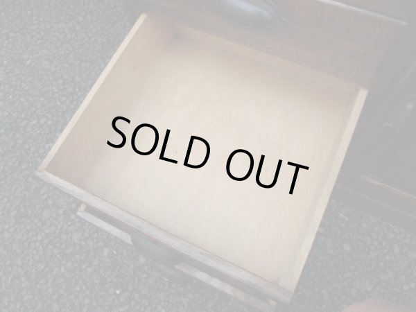 画像16: 昭和レトロ 楢材ガラス戸棚 ダイヤガラス 水屋