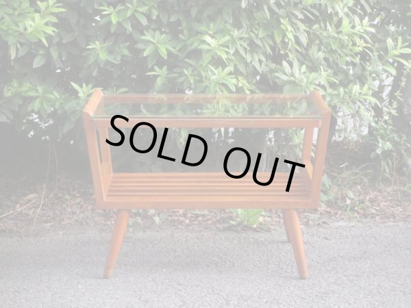 画像2: レトロなガラストップコーヒーテーブル