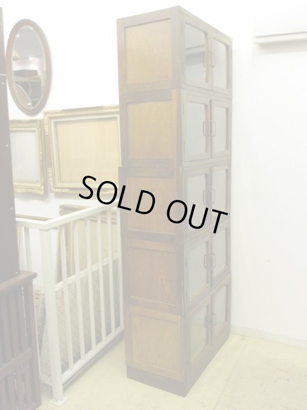 画像3: 古い 5段スタッキングガラスキャビネット